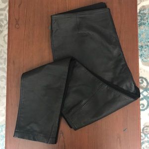 Leather front pant